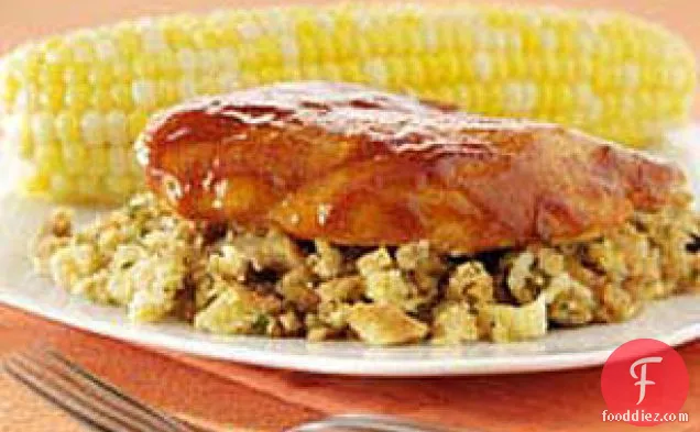 Easy BBQ Chicken with Stuffing Dinner