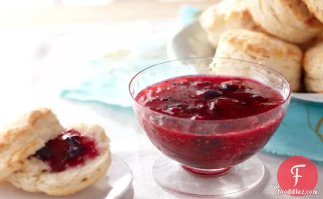 30 Minutes to Homemade SURE.JELL Raspberry-Blueberry Freezer Jam