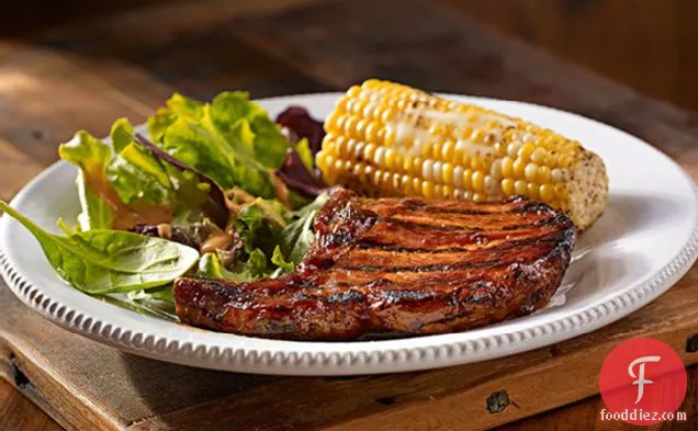 Grilled BBQ Pork Chop Dinner