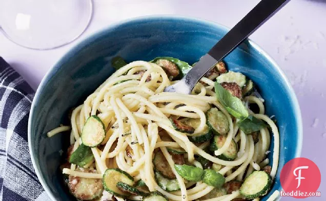 Fried-Zucchini Spaghetti