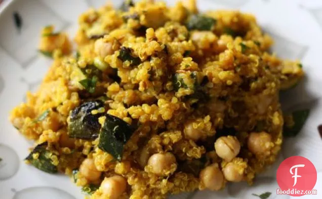 Quinoa With Grilled Zucchini, Chickpeas, And Cumin