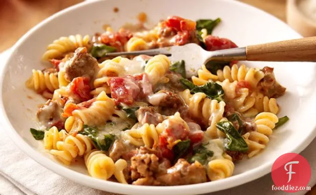 Tomato & Spinach Pasta with Sausage