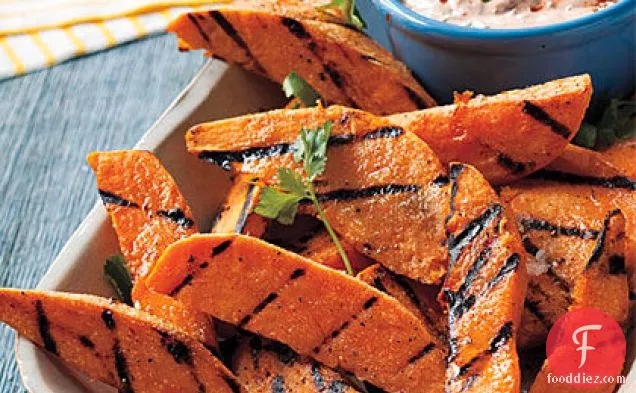 Grilled Sweet Potatoes with Chipotle Dip