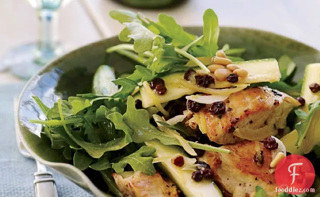 Chicken Salad with Zucchini, Lemon and Pine Nuts