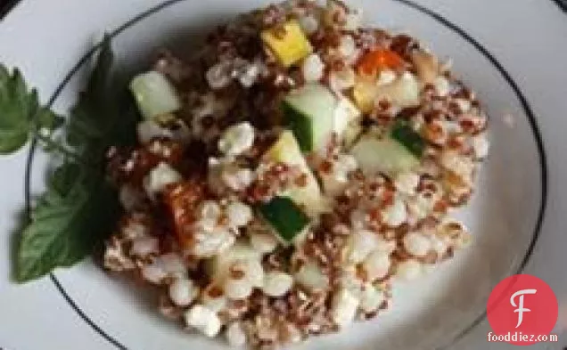 Quinoa, Couscous, and Farro Salad with Summer Vegetables