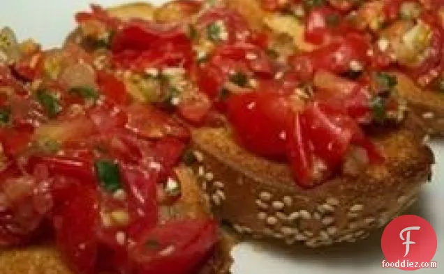 Jen's Tomato Arugula Bruschetta