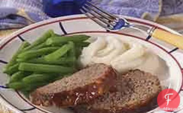 BBQ Meatloaf with Oatmeal