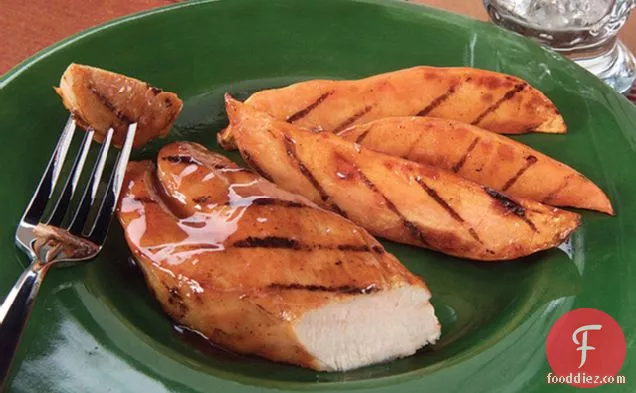 Barbecued Turkey & Sweet Potato Spears