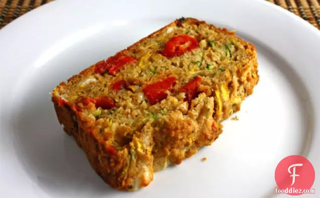 Zucchini Bread With Roasted Red Peppers And Feta