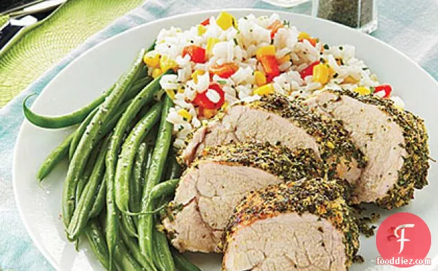 Pork Tenderloin with Cornmeal-Herb Crust