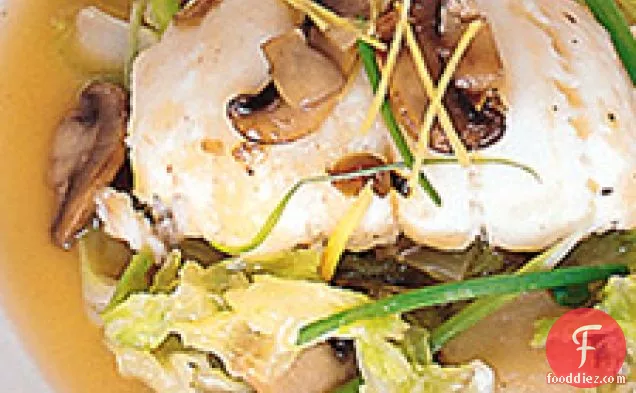 Braised Flounder With Chinese Cabbage