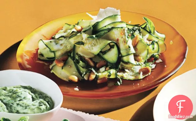 Shaved Zucchini Salad With Parmesan And Pine Nuts
