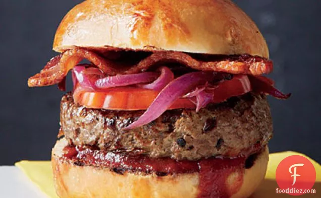 Tennessee Burger with Bourbon and BBQ Sauce