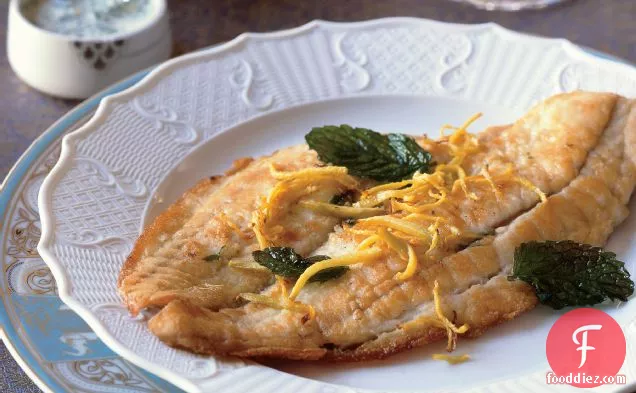 Stuffed Flounder with Frizzled Mint and Ginger