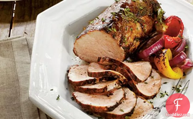 Smoked Paprika Pork Roast with Sticky Stout Barbecue Sauce