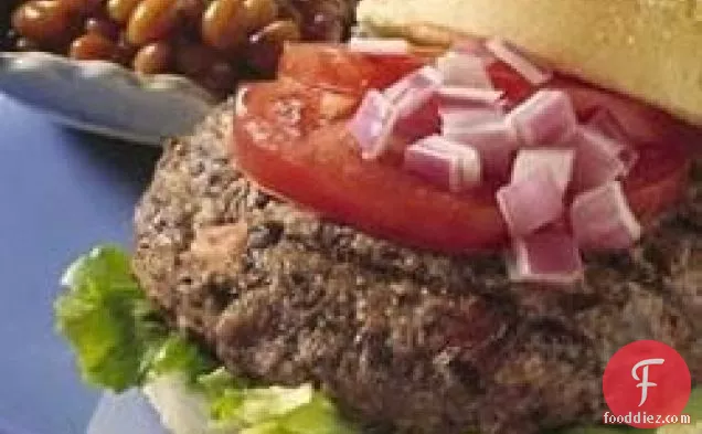 बुश के पिछवाड़े काले बीन बर्गर