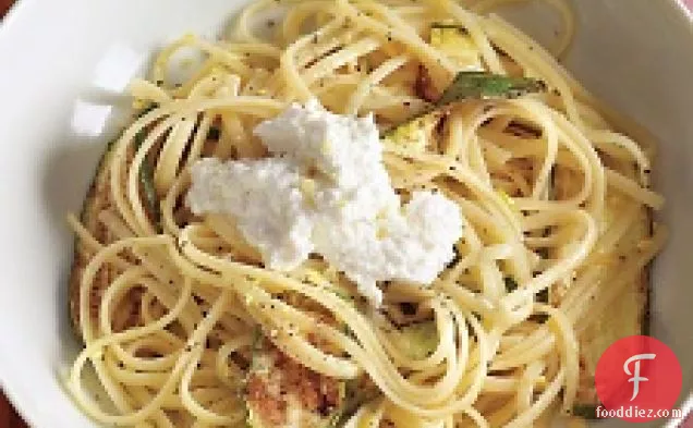 Zucchini Pasta With Ricotta