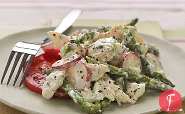 Chicken Salad with Asparagus and Creamy Dill Dressing