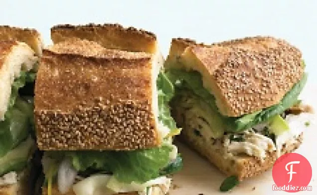 Chicken And Marinated-zucchini Sandwich