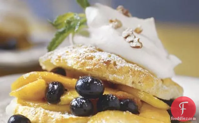 Southern Peach-and-Blueberry Shortcakes