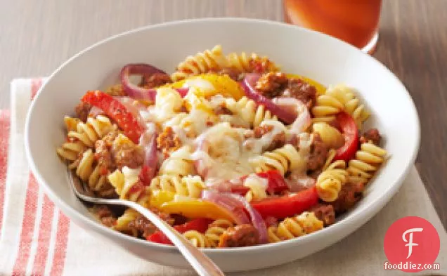 Sausage & Peppers with Rotini Pasta