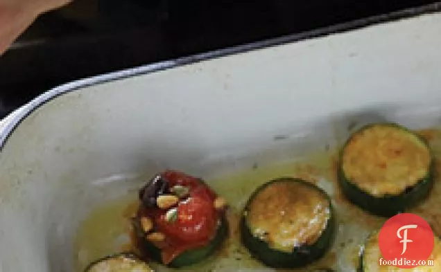 Zucchini Rounds With Roasted Tomatoes