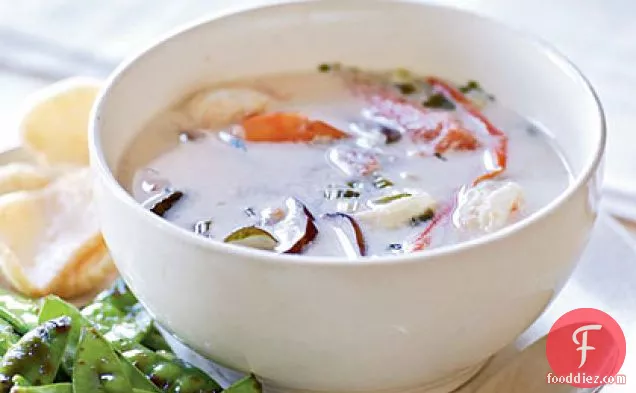 Thai Hot and Sour Soup with Shrimp