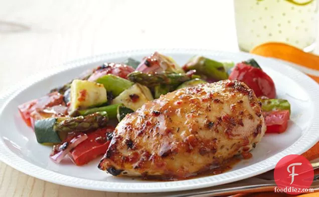 Grilled Chicken with Savory Summer Vegetables