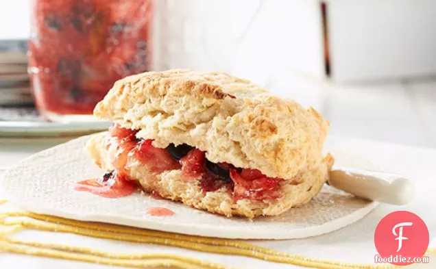 30 Minutes to Homemade SURE.JELL Strawberry-Blueberry Freezer Jam