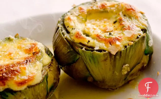 Artichoke With Baked Brie Sauce Recipe