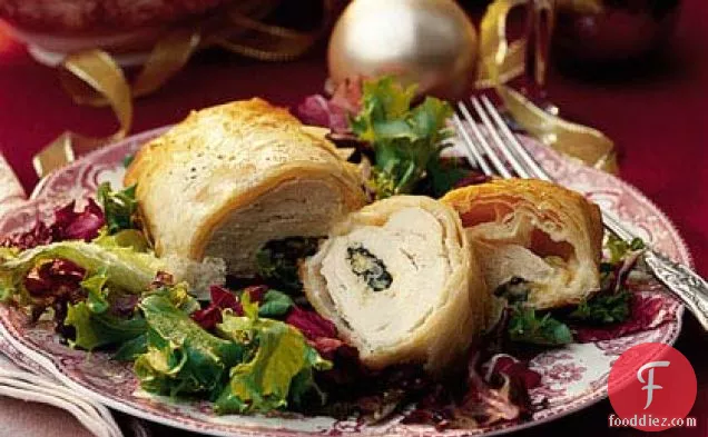 Cheese-Stuffed Chicken in Phyllo