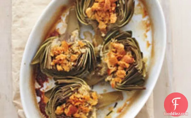 Baked Artichokes With Breadcrumbs