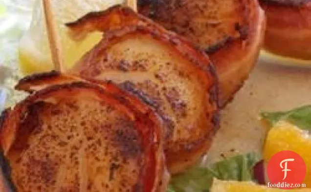 Spicy Bacon-Wrapped Scallops