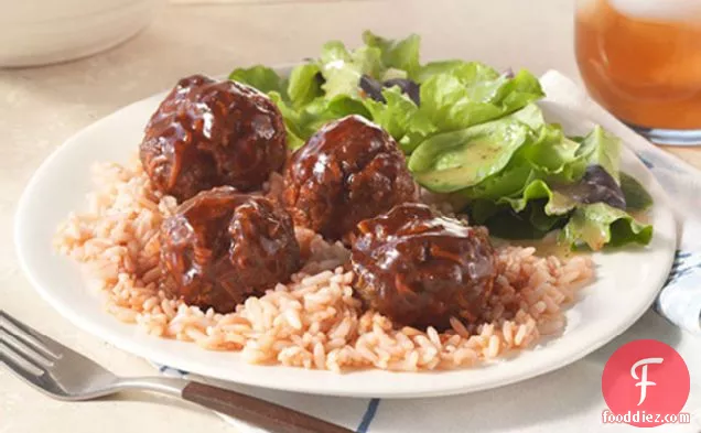 Zesty Meatballs and Rice