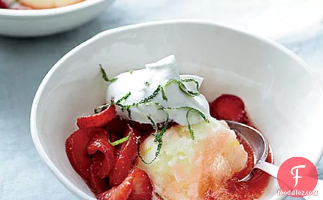 Honey-Lime Strawberries with Whipped Cream