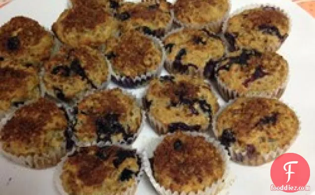 Blueberry Oatmeal Chia Seed Muffins