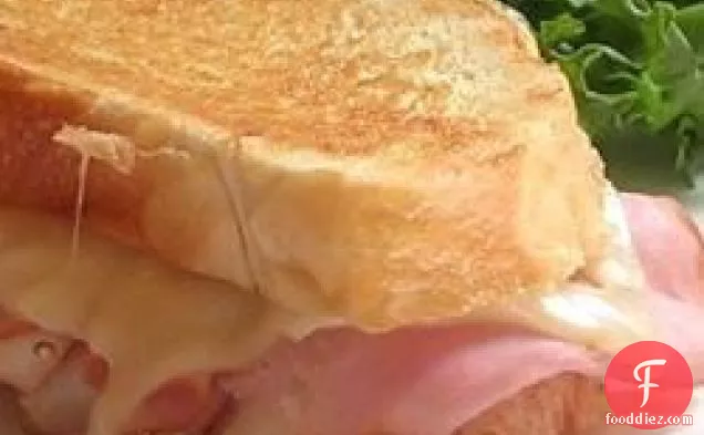 Chicken Cordon Bleu-ish Grilled Sandwich
