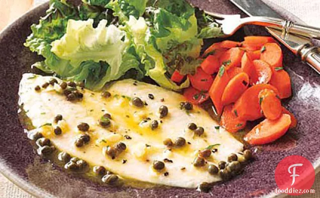 Baked Flounder with Herb-Caper Butter