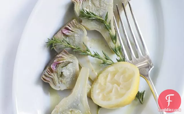 Herb-and-Lemon-Poached Baby Artichokes