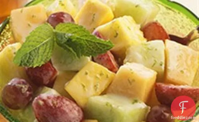 Fruit Salad with Mint Honey-Lime Dressing
