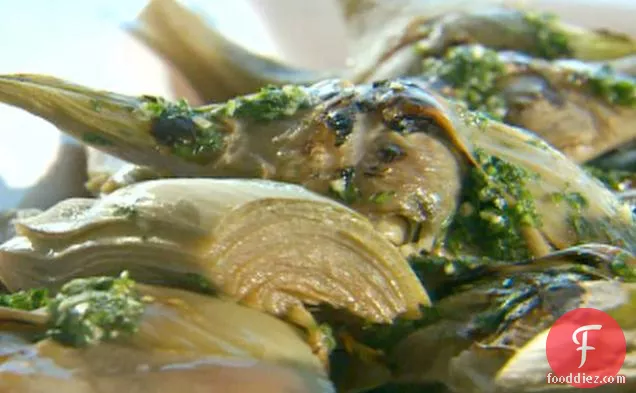 Grilled Artichokes with Parsley and Garlic