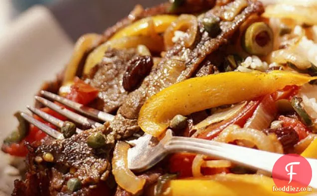Cuban-Style Beef and Peppers