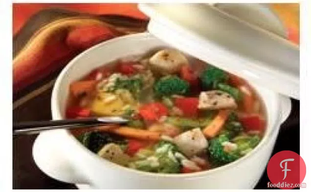 चंकी चिकन सब्जी का सूप