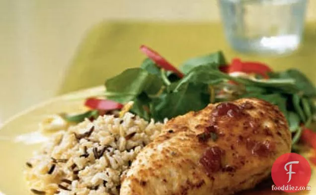 Chicken with Cranberry-Port Sauce