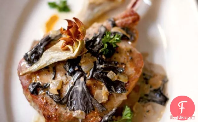 Roasted Veal Chops With Artichokes Recipe