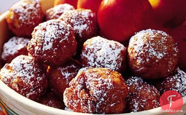 Apple Fritters with Lemon Sauce