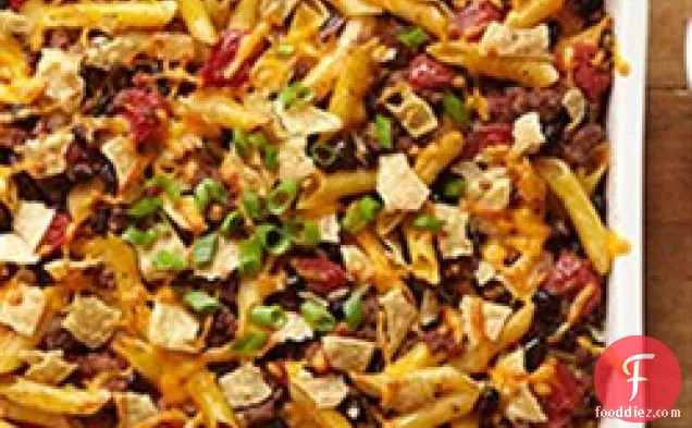 Mexican Bison Bake with Cilantro-Lime Cream