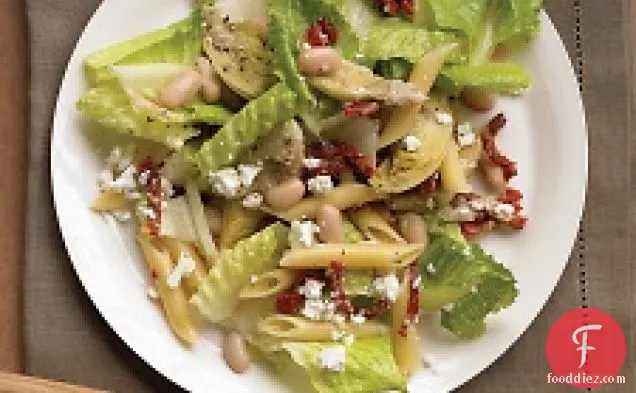 Mediterranean Salad With Artichokes, Penne, And Sun-dried Tomatoes
