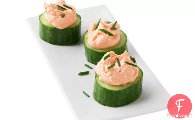 Cucumber Cups With Creamy Salmon Whip