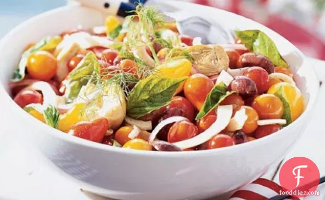 Artichoke, Fennel, and Tricolor Tomato Salad